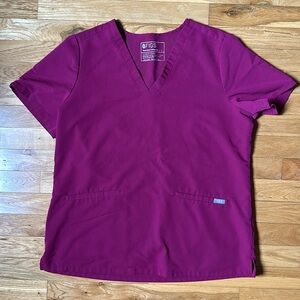 Large FIGS Scrub Top- Magenta